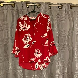 Maurices vibrant red small blouse
